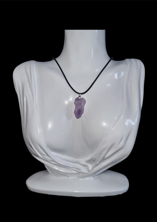 Amethyst Crystal Pendant Necklace