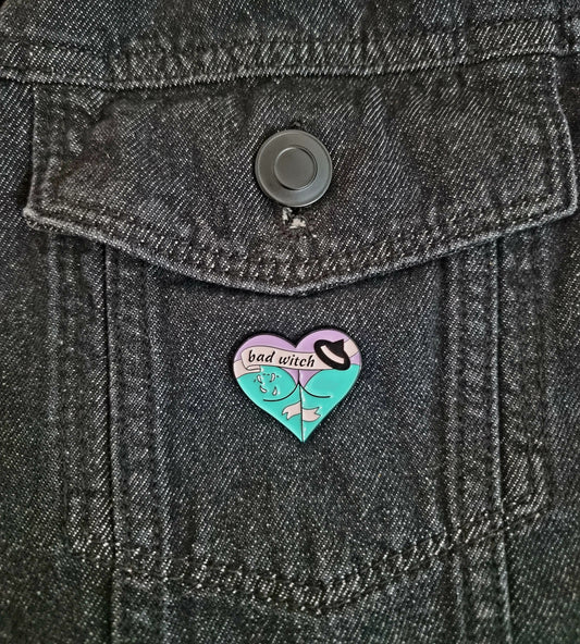 Bad Witch Booty Pin Badge