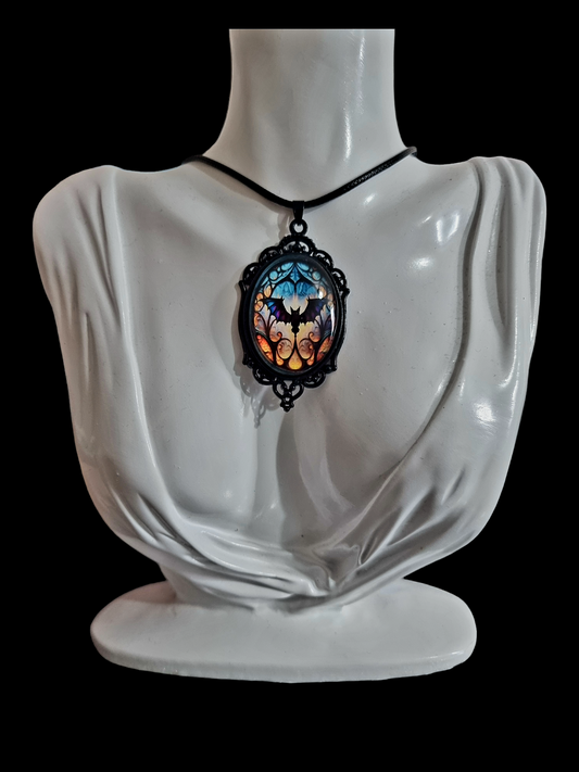 Gothic Bat Pendant Necklace