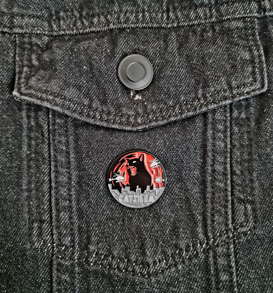 Catzilla Pin Badge