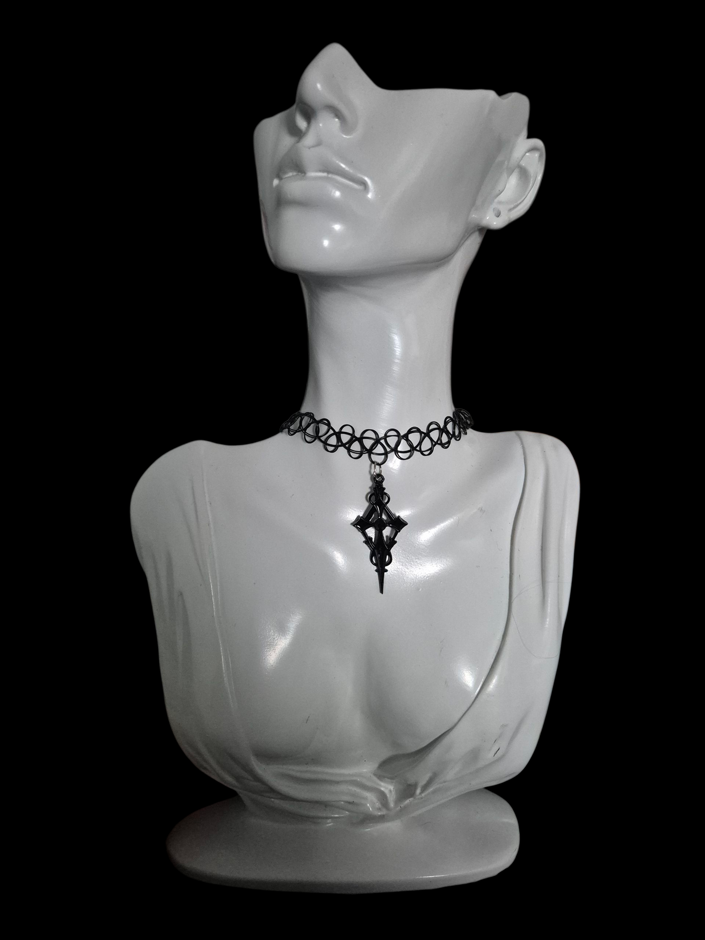 Black Gothic Cross Choker