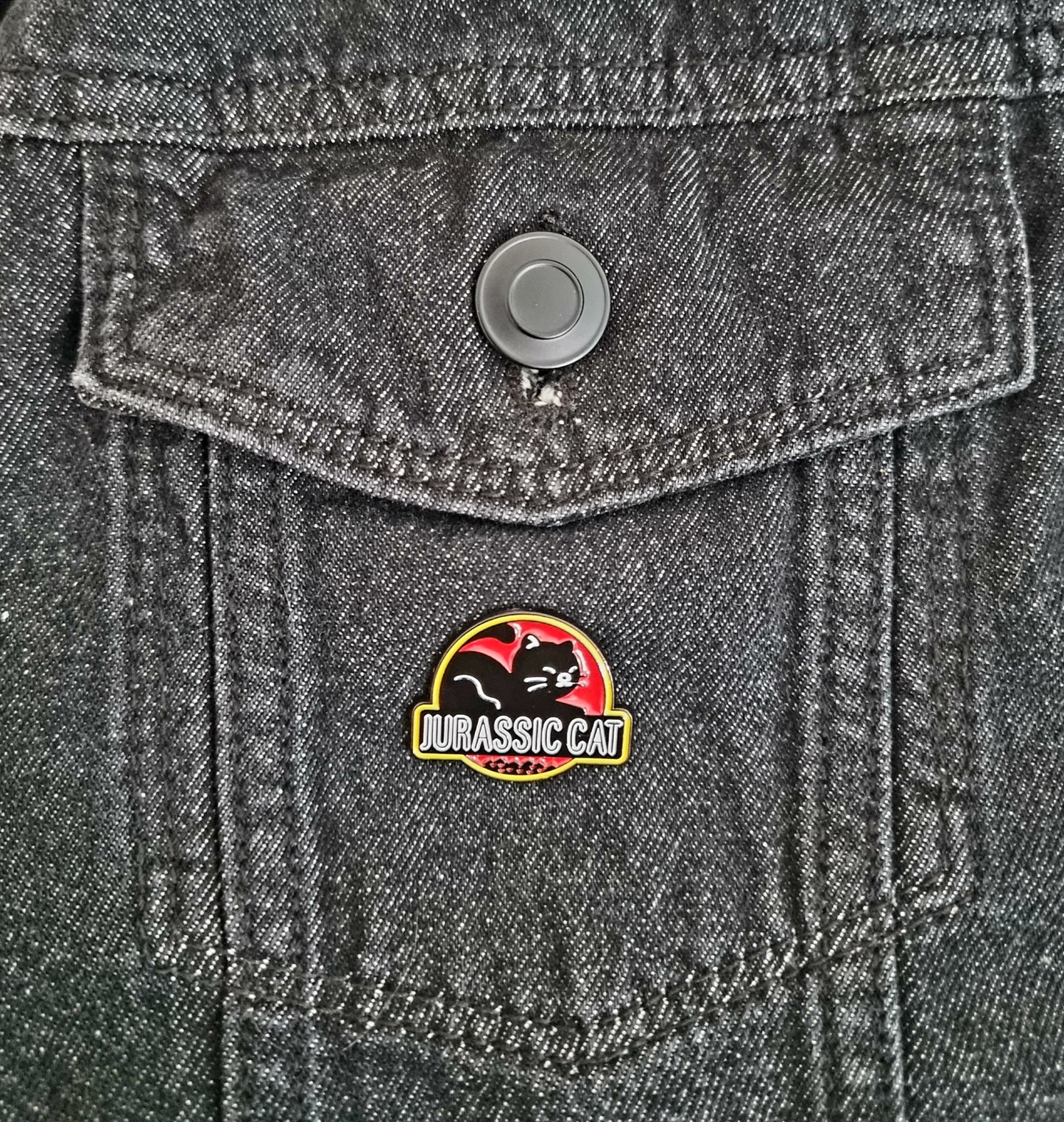 Jurassic Cat Pin Badge