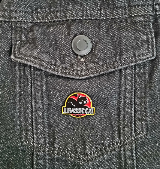 Jurassic Cat Pin Badge
