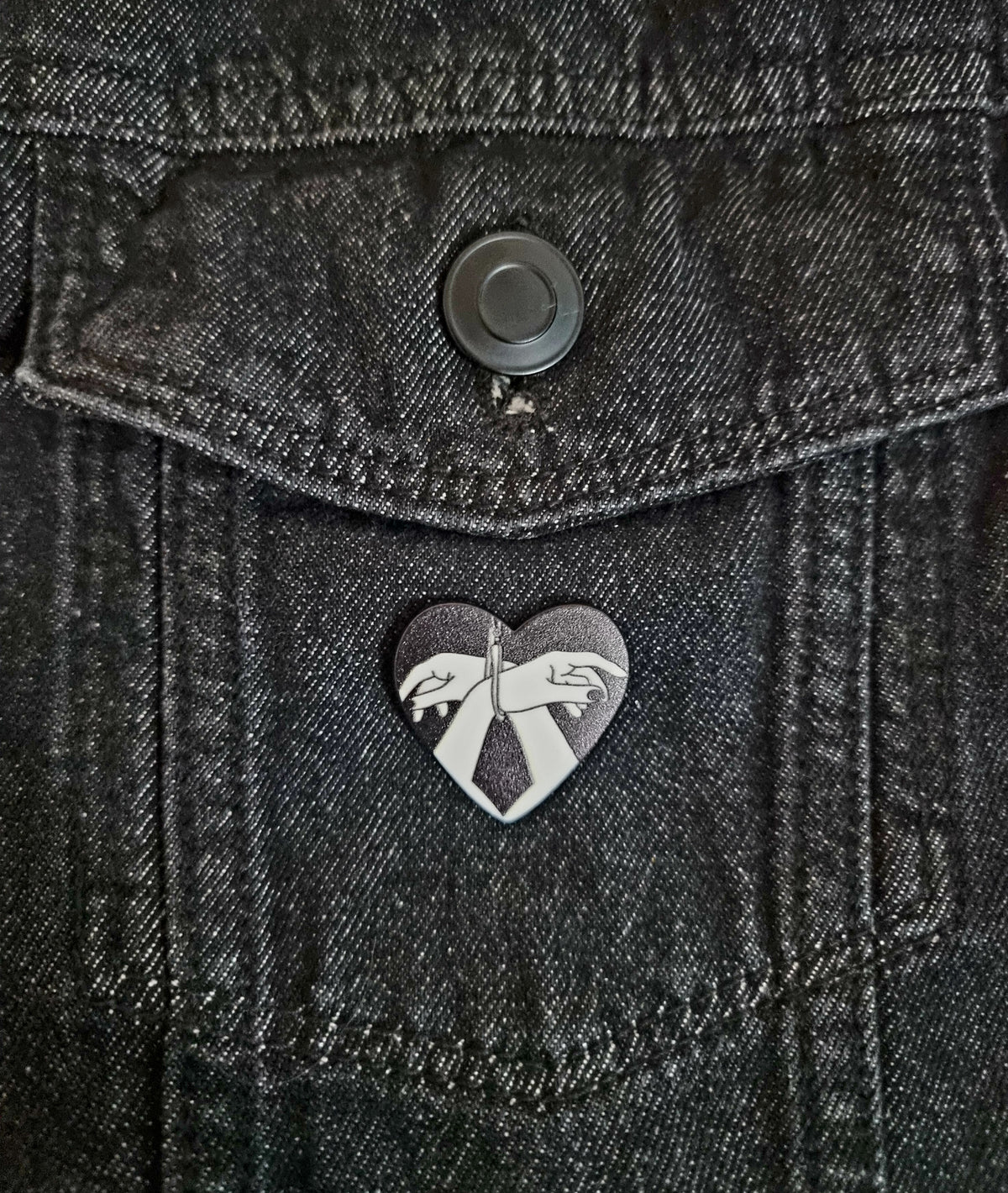 Handcuff Heart Pin Badge