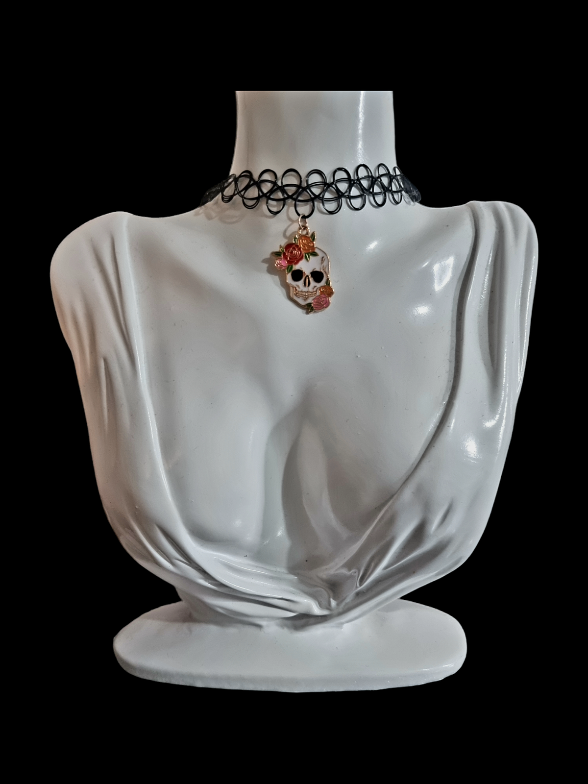 Rose Skull Choker