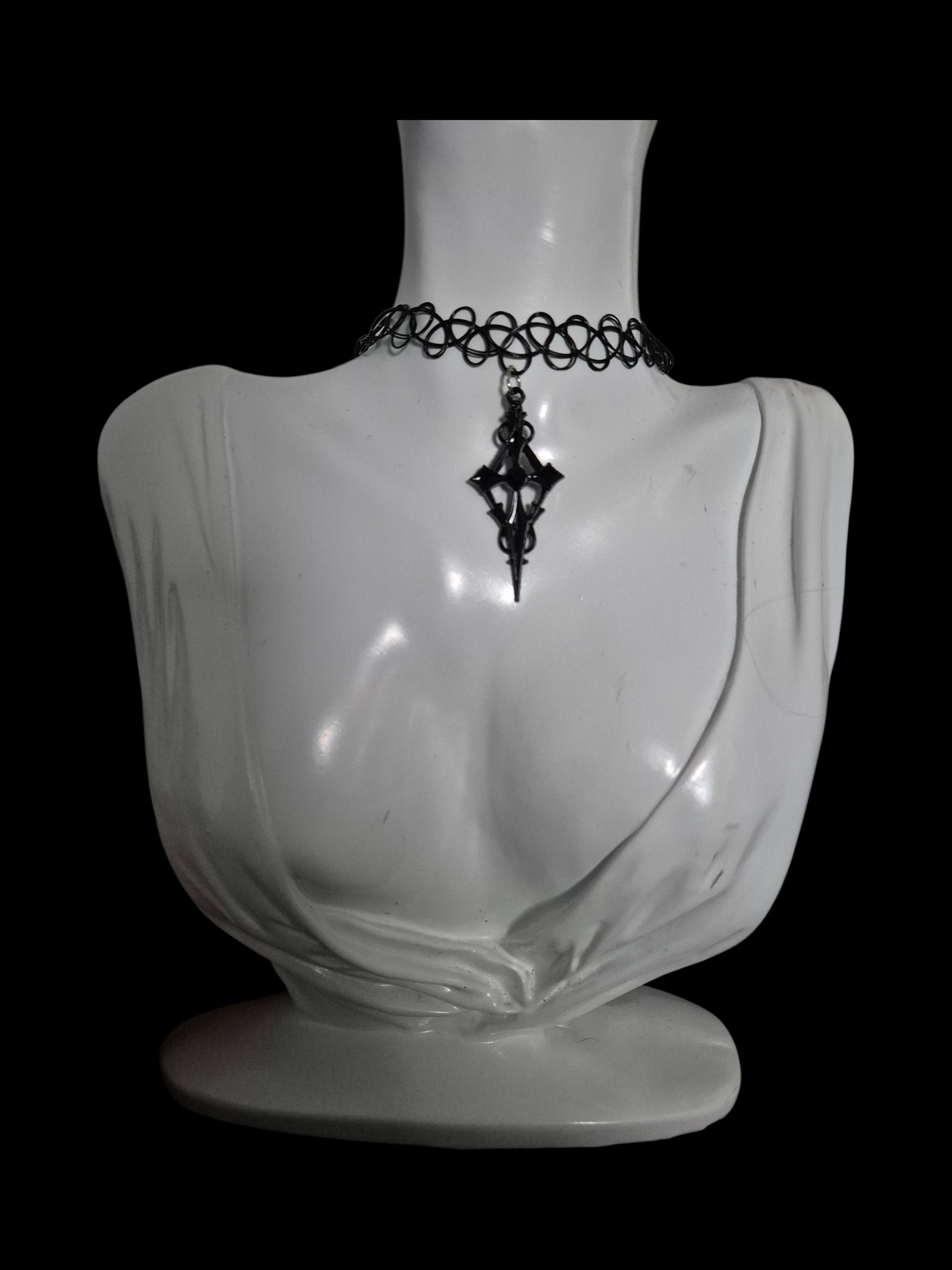 Black Gothic Cross Choker