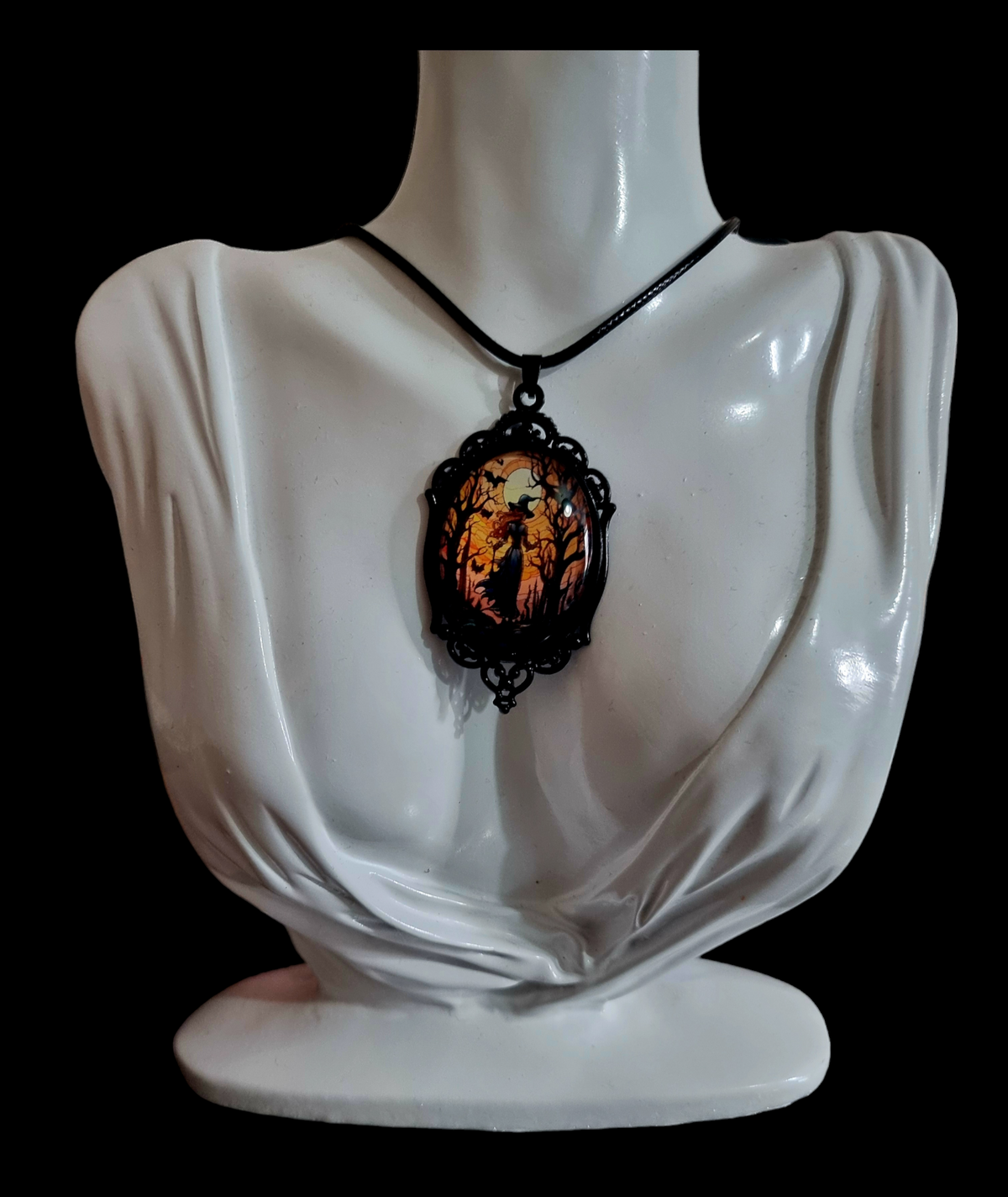 Gothic Witch Pendant Necklace