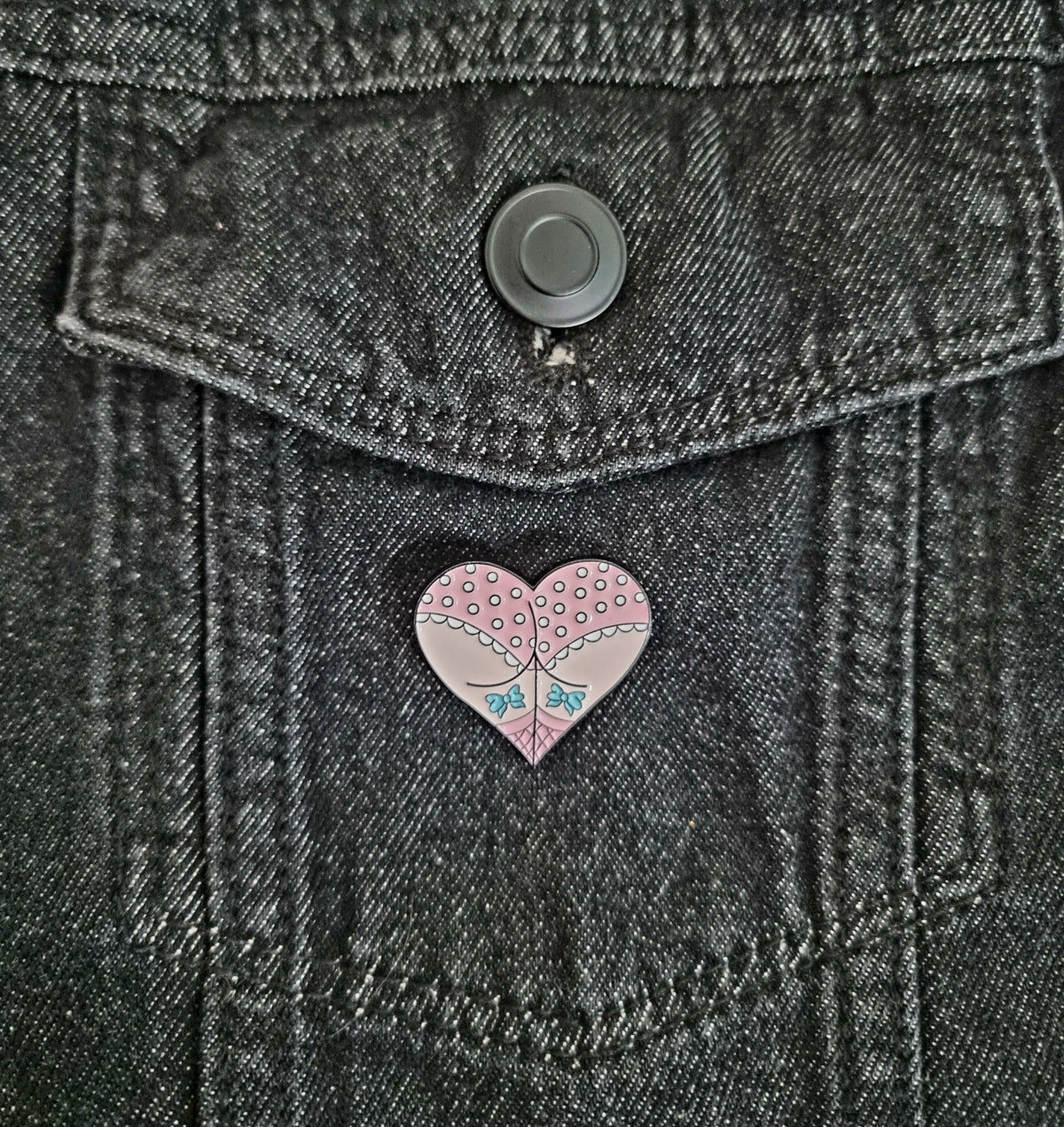 Polka Dot Booty Pin Badge