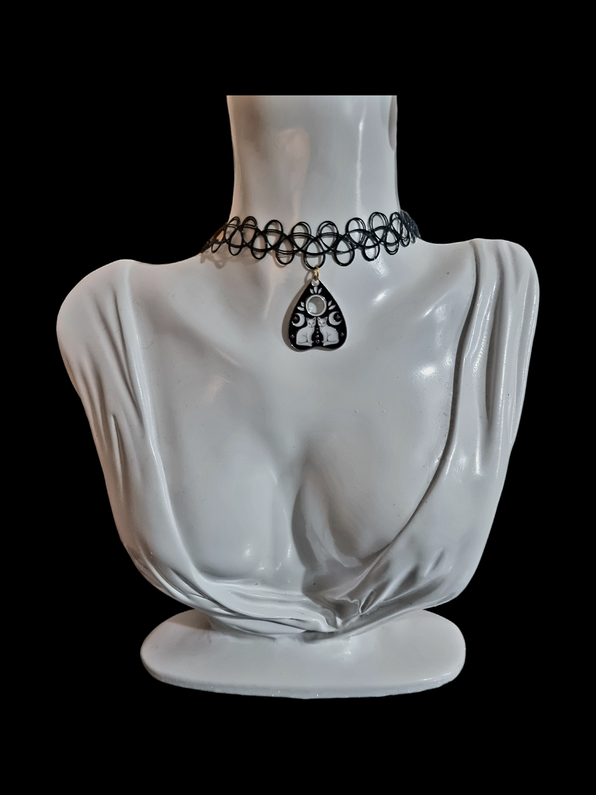 Cat and Moon Planchette Choker