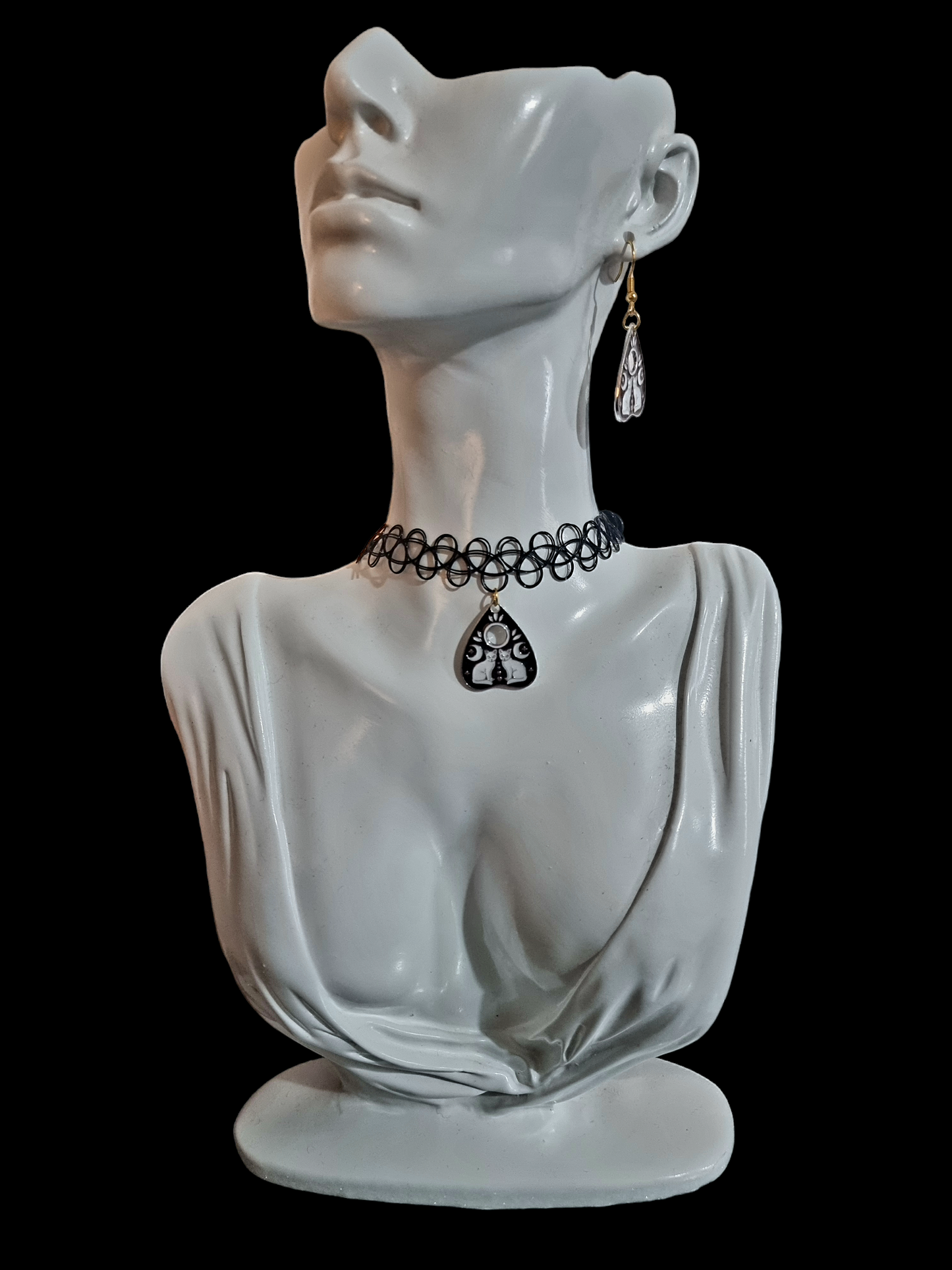 Cat and Moon Planchette Choker