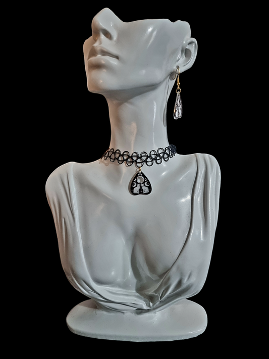 Cat and Moon Planchette Choker