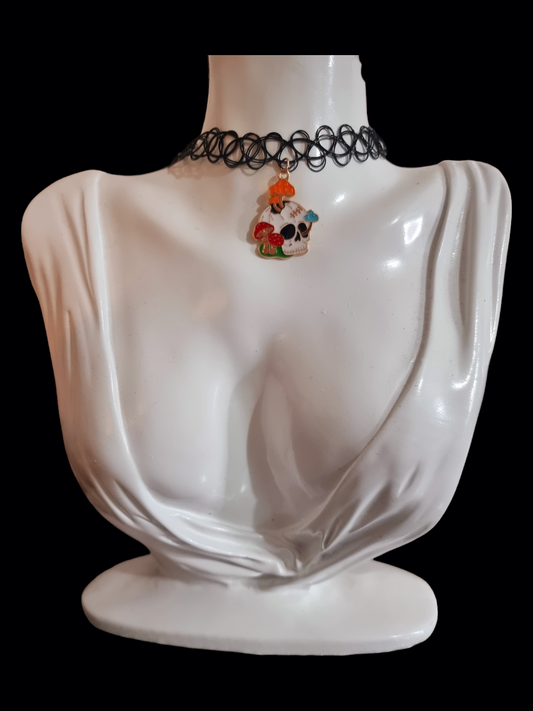 Mushroom Skull choker