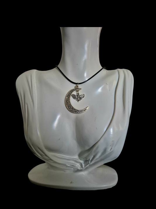 Moon&Moth Pendant Necklace