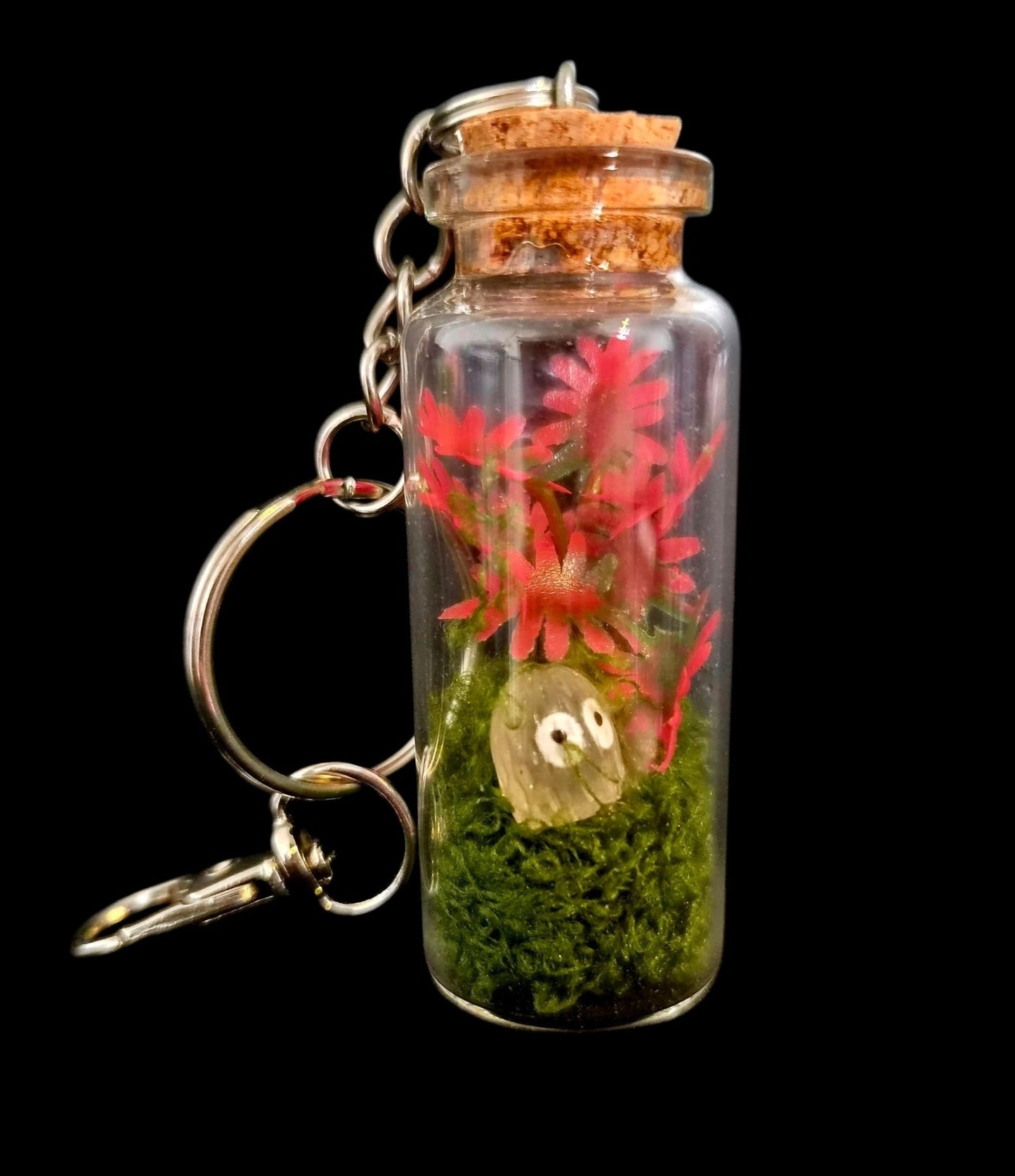 Ghost in a bottle Keychain